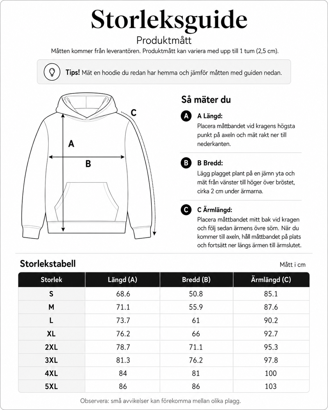 Storleksguide