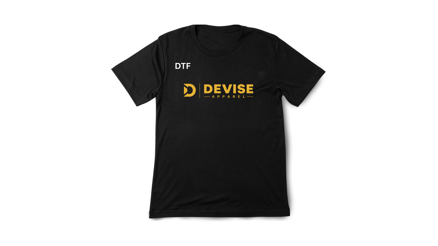 Närbild av DTF-tryck