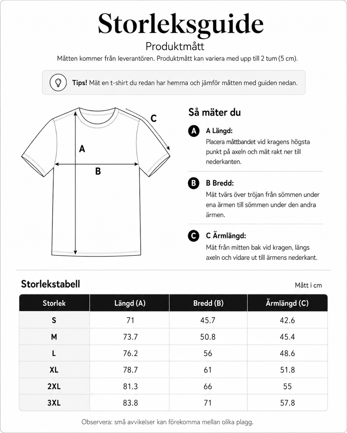Storleksguide